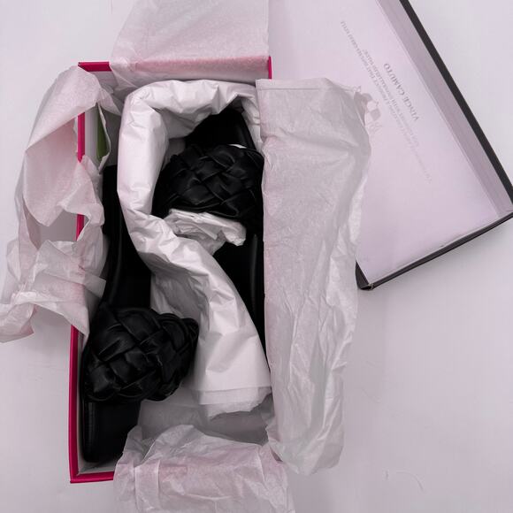 VINCE CAMUTO New in Box Antonni Black Leather Slide Sandal //  6 - Picture 10 of 13